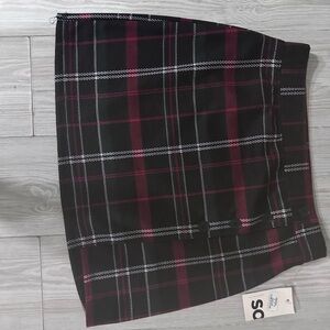 🔥NWT🔥 Kohl's Red/black/Green Plaid Mini Skirt